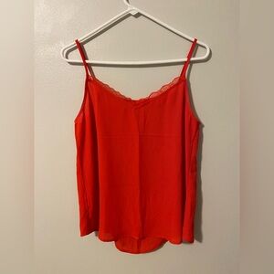 NWOT New York and Company Red Lacey Cami